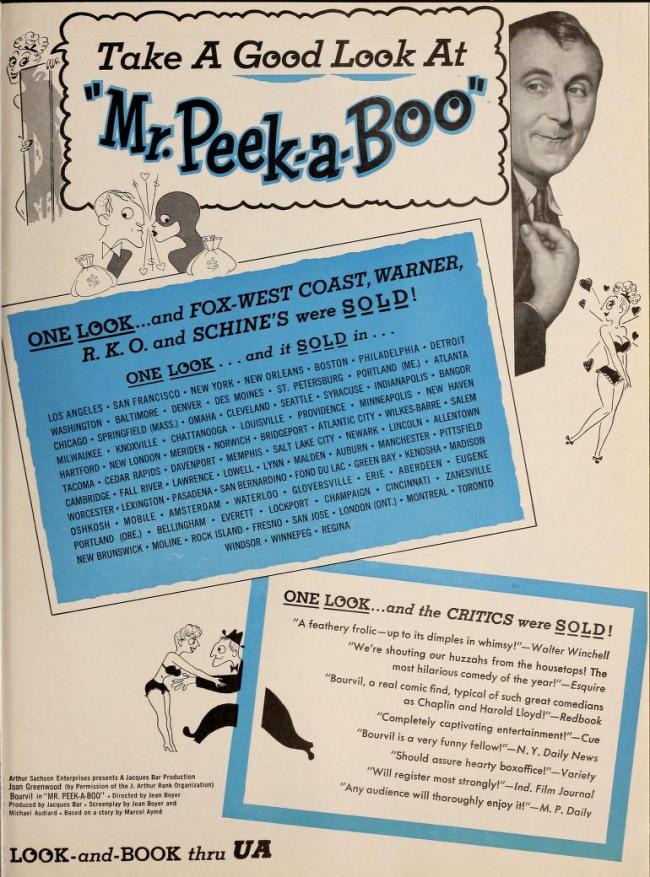 GAROU GAROU LE PASSE MURAILLE BOURVIL BOX OFFICE USA 1952