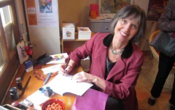 Roselyne Morandi propose des moments de poésie, avec des auteurs de la région.