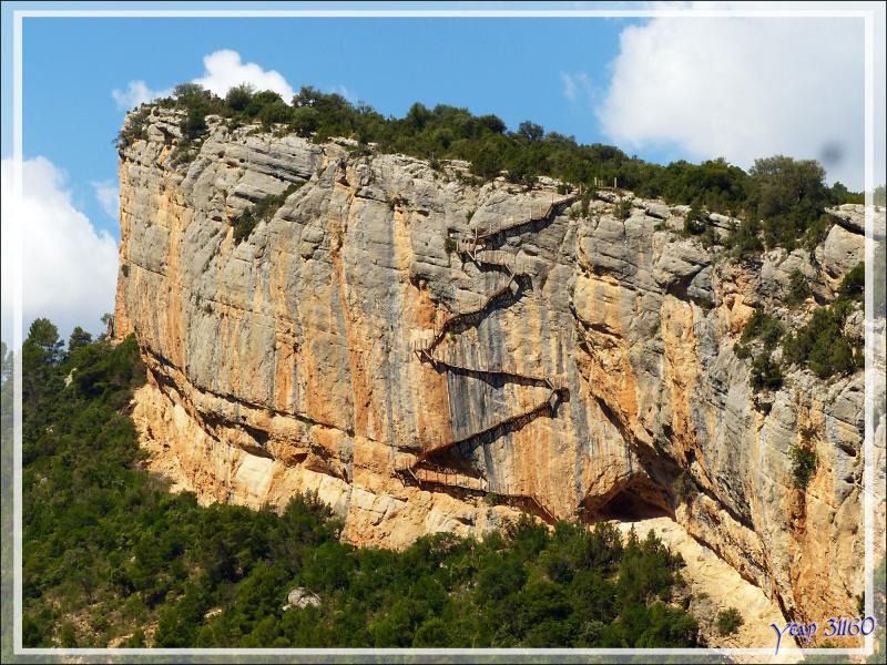  Mont Rebei : ce que je n'aurai pas descendu et donc pas monté cette année, les "escaleras" - Aragon/Catalogne - Espagne