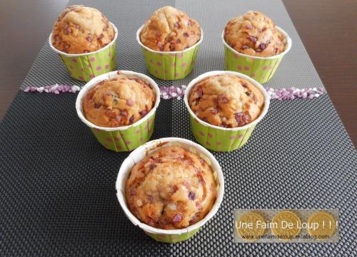 Muffins aux cranberries et au sirop de grenadine