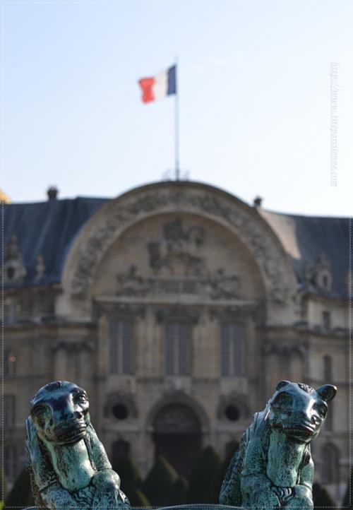 La façade nord de l'Hôtel des Invalides