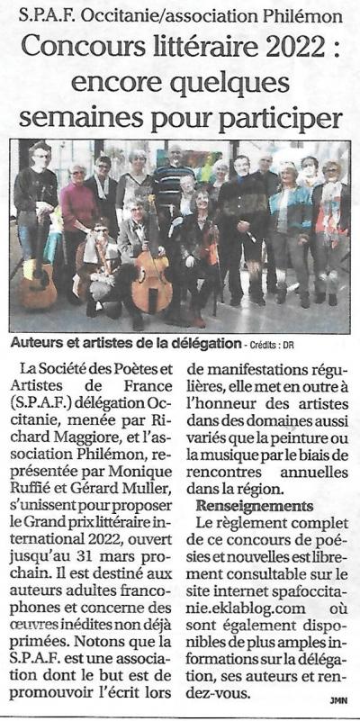 ANNONCES DU CONCOURS