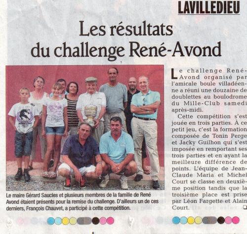 CHALLENGE RENE AVON 20 AOUT 2011