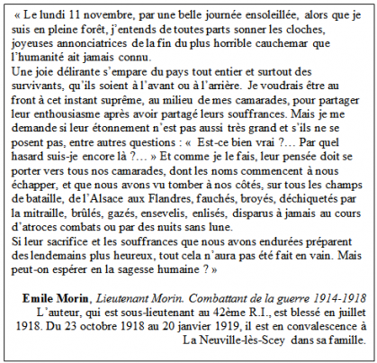 La fin de la première guerre mondiale