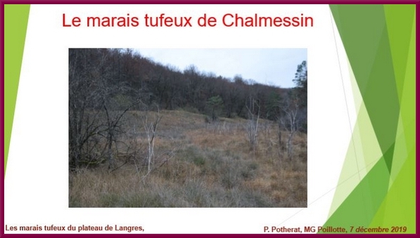 "Les marais tufeux du Plateau de Langres", une conférence proposée par la Société Mycologique du Châtillonnais