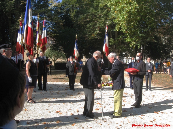 René Drappier a assisté aux cérémonies de commémoration de la Libération à Châtillon sur Seine
