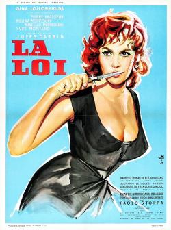 LA LOI BOX OFFICE FRANCE 1959 AFFICHE DE YVES THOS