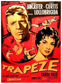 TRAPEZE BOX OFFICE FRANCE 1956 AFFICHE DE ANDRE BERTRAND 