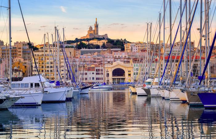 Le vieux port de Marseille  (Bouches-du-Rhone)