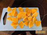 Linguines de carottes à l'orange & sauce miel moutarde