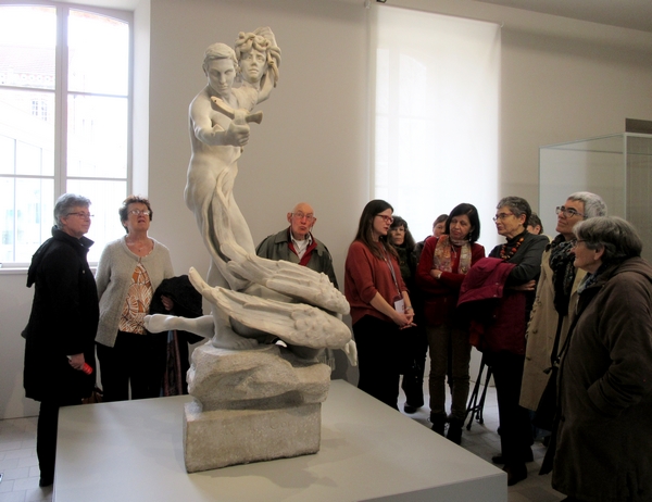 Visite du Musée de Nogent sur Seine avec l'ACC : la partie consacrée à la sculptrice Camille Claudel...