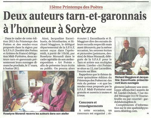 QUAND LA PRESSE NOUS FAIT ÉCHO