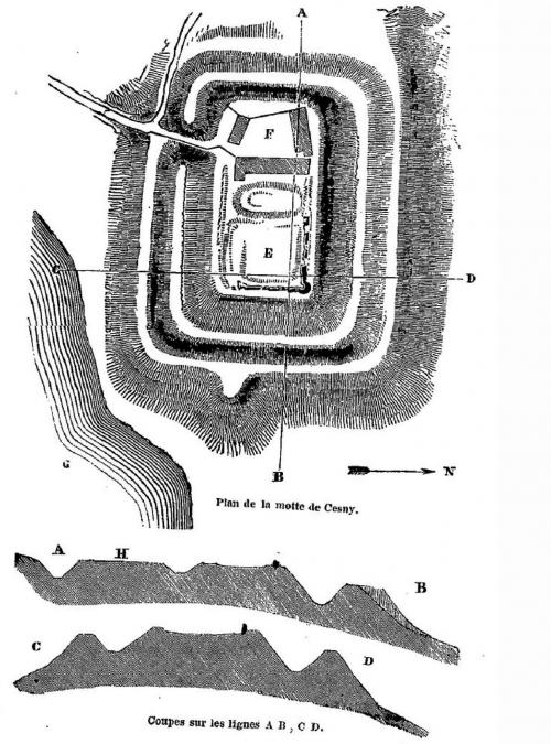 LES REMPARTS DE LA MOTTE DE CESNY (Calvados)