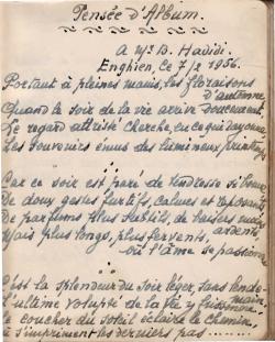 Poème inédit 7.2.1956