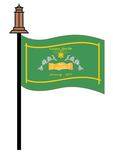Drapeau de l'Union Spirite de Seraing (Le Messager, 15 oct. 1890)