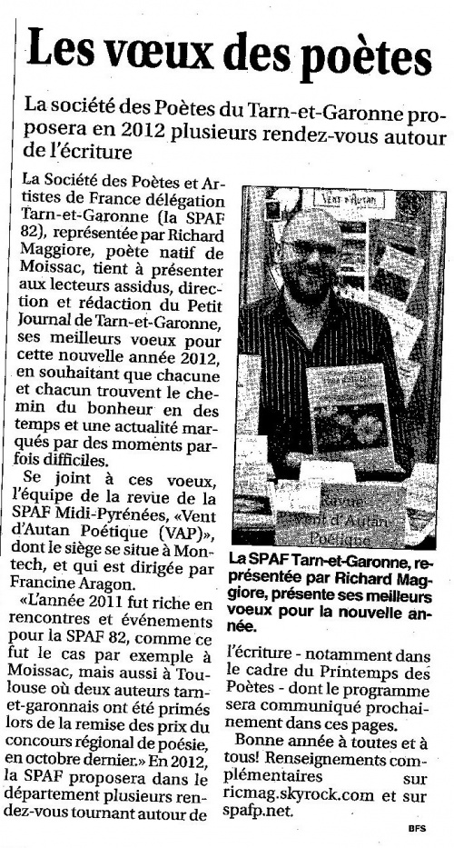 VAP DANS LA PRESSE RÉGIONALE