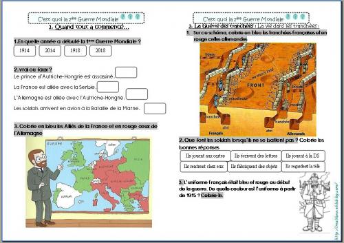 QLM-textes documentaires: la 1ère guerre mondiale