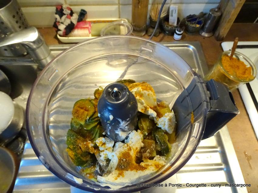 Courgettes curry mascarpone