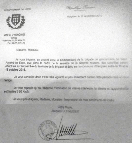 Contrôles de gendarmerie, brigade de Saint-Amand-les-Eaux