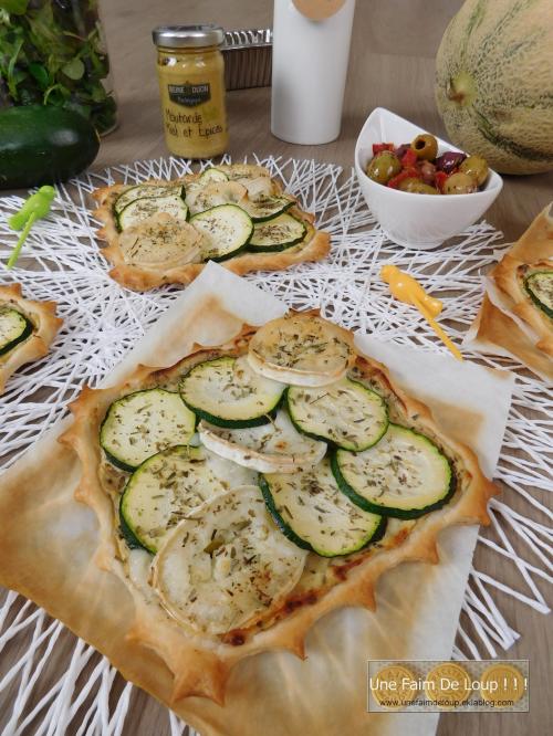 Tarte fine courgette & chèvre
