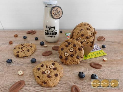 Cookies vegan au sarrasin, noisette et chocolat