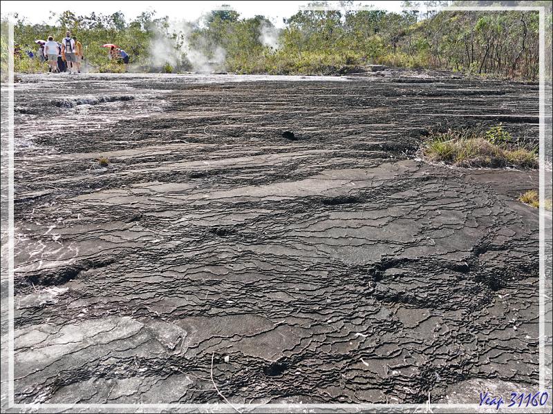 Débarquement à l'île Fergusson, puis, accompagnés par des guides locaux, direction de la source d'eau chaude de Deidei, avec ses fumées et ses geysers - Papouasie Nouvelle-Guinée