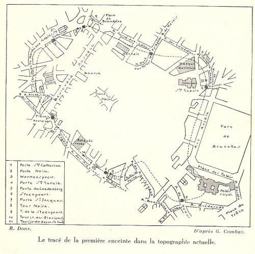 3. 6. L'enceinte de Bruxelles du 13ème siècle