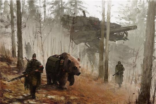 Jakub Rozalski's dystopian sci-fi countryside paintings - Boing Boing
