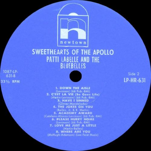The Bluebelles Featuring Patti La Belle : Album " Sweethearts Of The Apollo " Newton Records 631 [ US ]