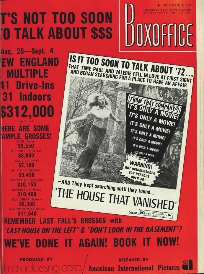 THE HOUSE THAT VANISHED BOX OFFICE USA 1974