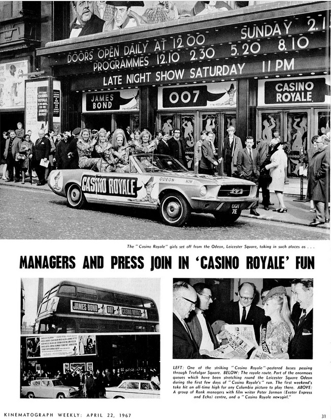 CASINO ROYALE BOX OFFICE USA 1967