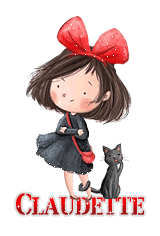734 - fille et chat - signature, gif animé, blinkie