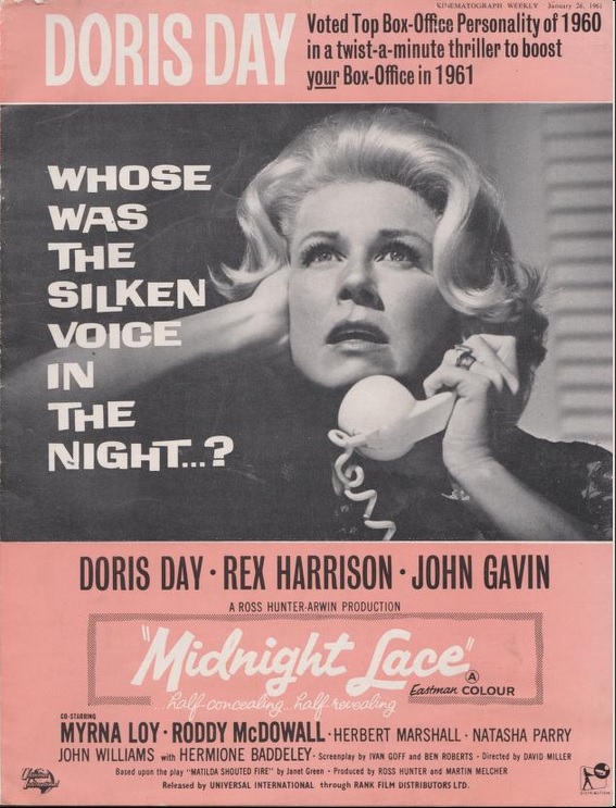 MIDNIGHT LACE DORIS DAY UK 1960