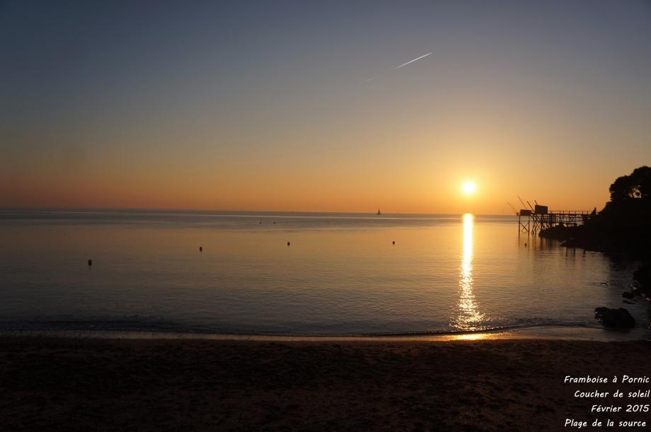 Coucher de soleil sur Pornic février 2015