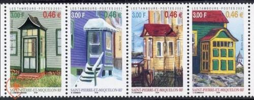 Timbres-poste aux tambours de Saint-Pierre et Miquelon