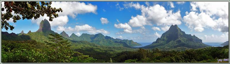 Dernière image de Polynésie - Panorama vu du Belvédère - Moorea - Polynésie française