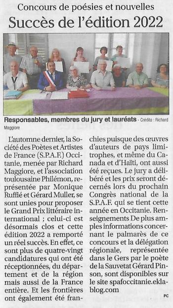 ECHOS DU CONCOURS 2022