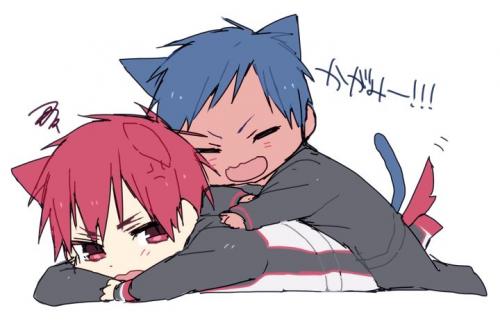 Kagami & Aomine~chibi >w<