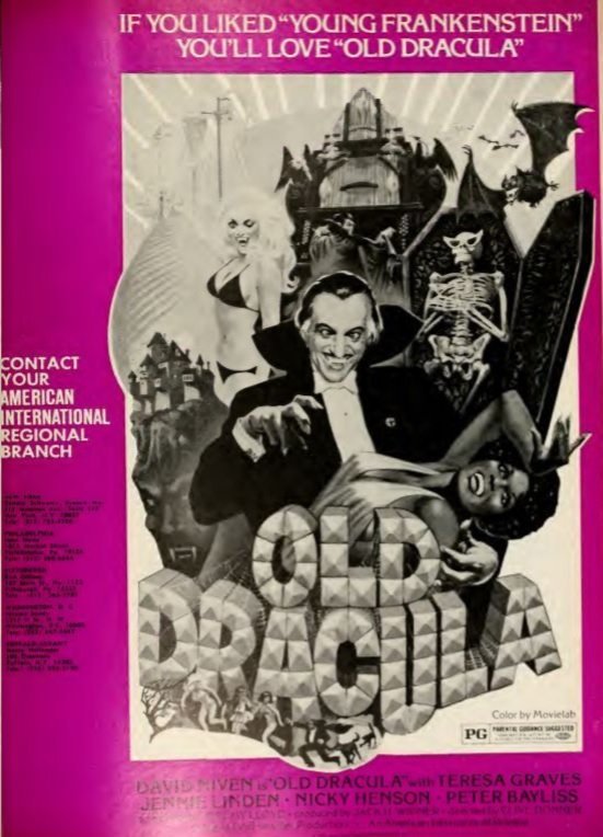 OLD DRACULA BOX OFFICE USA 1975