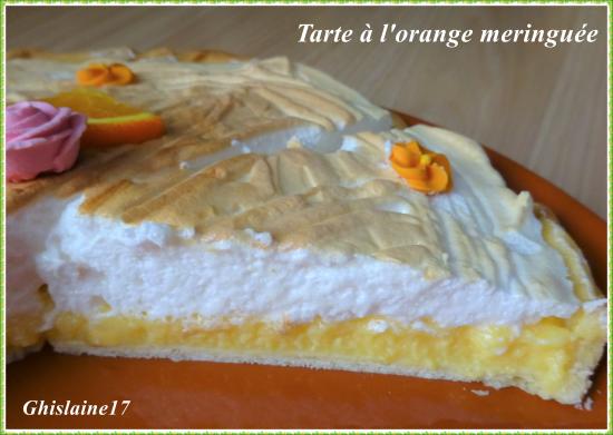 Tarte l'orange meringuée