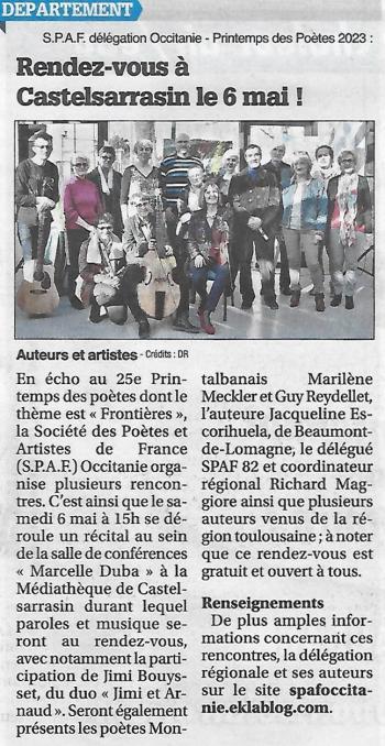 ANNONCE DE RÉCITAL