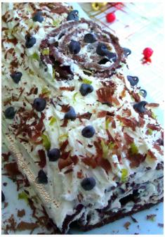 BÛCHE CHOCOLAT,MASCARPONE ET ZESTE DE CITRON VERT