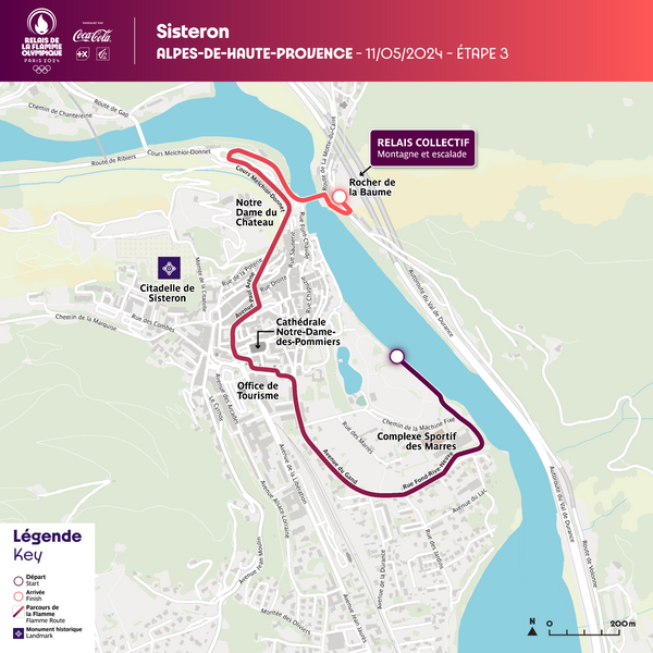 Terre de Jeux : passage de la flamme olympique à Sisteron (Sisteron)
