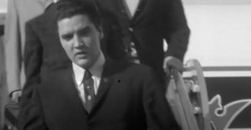 Elvis arrives in Memphis, Tennessee. February 25, 1961