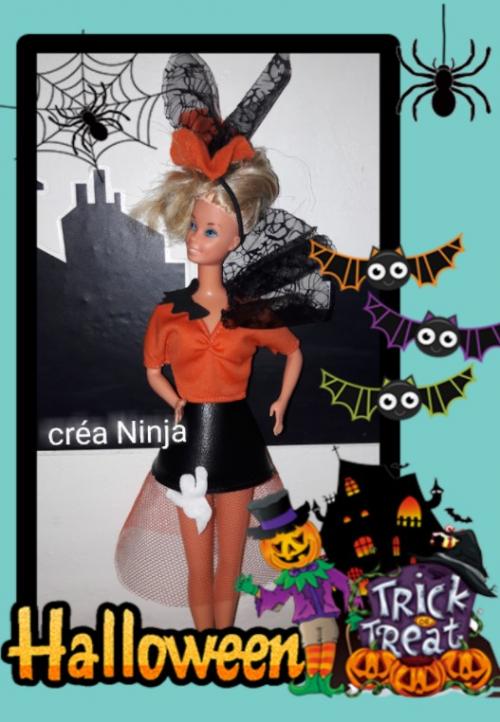 Barbie fête Halloween grâce à Janine ( Ninja)