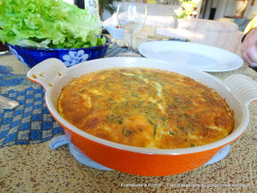 Flan d'asperges au gorgonzola 