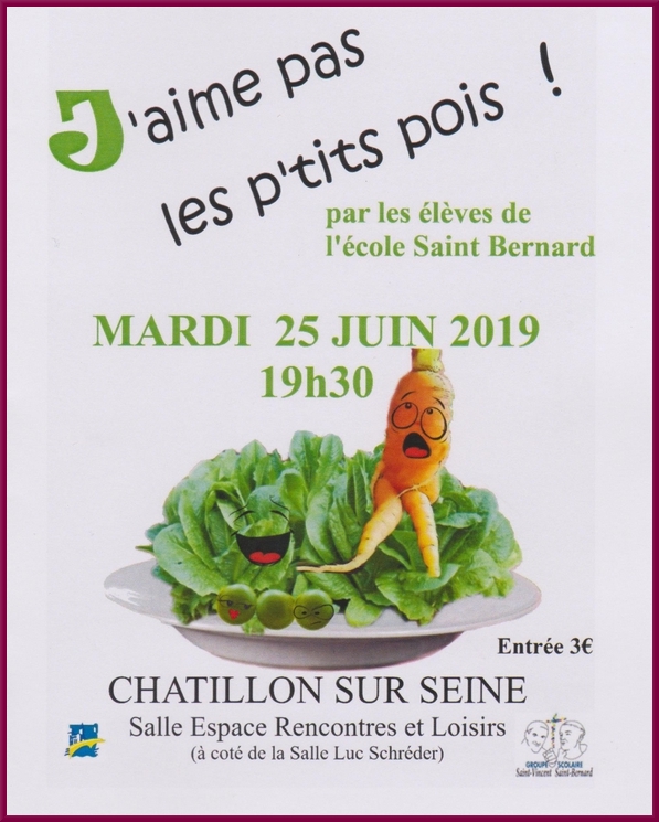 L'école Saint-Bernard a présenté son spectacle musical "J'aime pas les p'tits pois"...