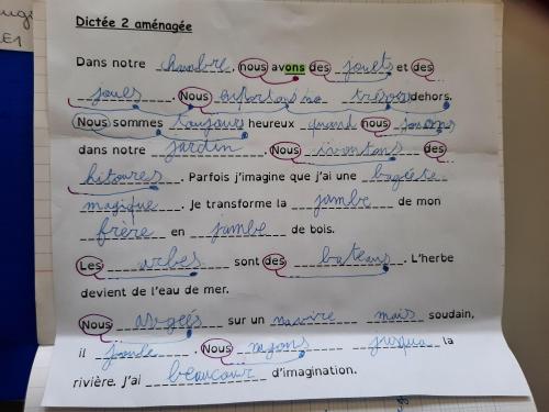 Les balles d'accord en CE