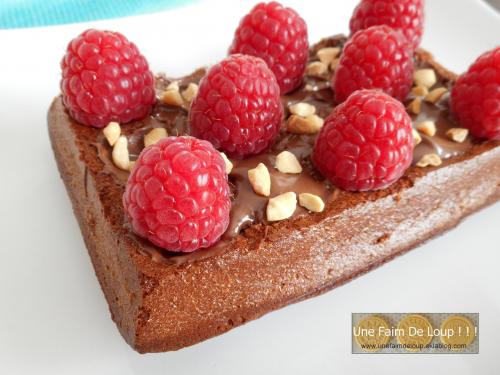 Gaufres moelleuses au chocolat, nutella et framboises