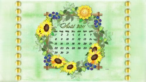 Fond écran calendrier Août 2011